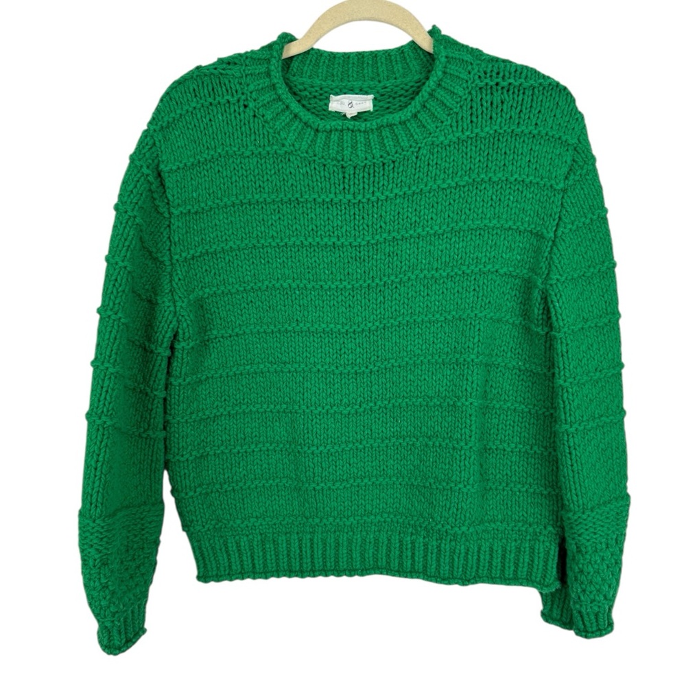 Lou & Grey Kelly Green thick knit sweater S